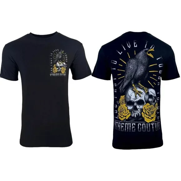 Affliction Extreme Couture Black Graphic T-Shirt - Picture 2 of 4